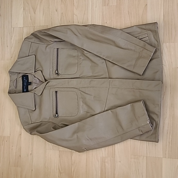 Kenneth Cole Reaction Tan Color Motorcycle Jacket Coats, Jackets & Vests Size S - Picture 11 of 12